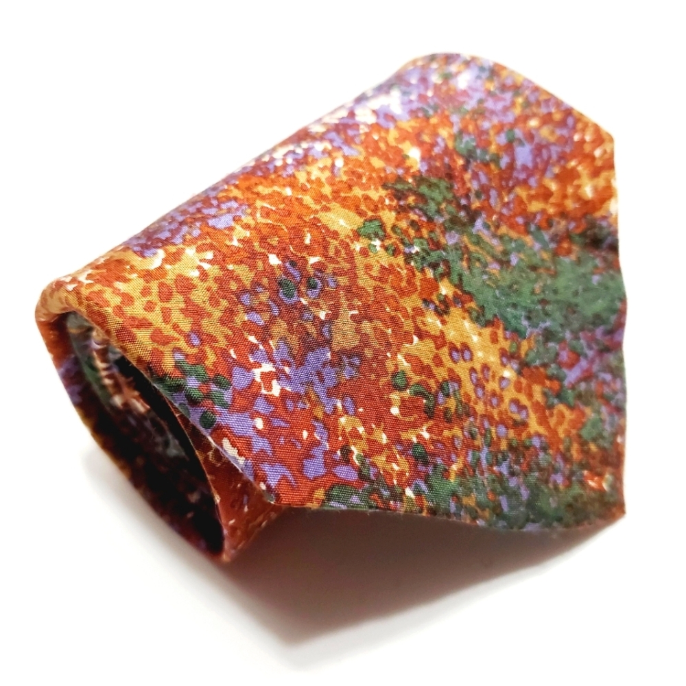Kenneth Roberts Necktie Multicolor Abstract Pattern Silk Neck Tie 54x4"